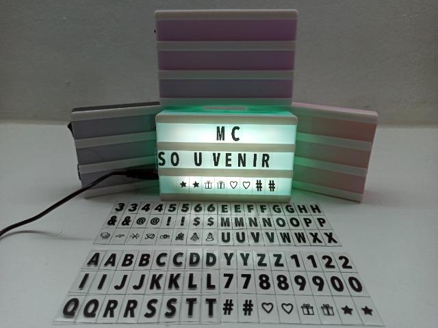 Mini Letreiro Luminária Led Message Light Box Quadro - Foto 2