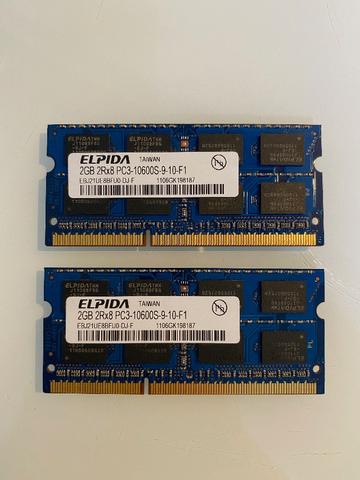 2x Pentes de Memória Original Apple Elpida 2GB