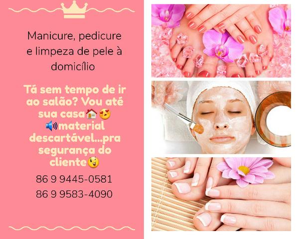 Manicure, pedicure e limpeza de pele