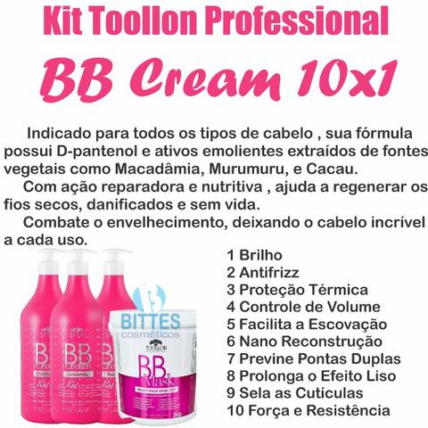 10 Beneficios Capilares em apenas um Kit BB Cream Toollon Cosméticos - Foto 2
