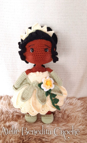 Amigurumi boneca princesa Tiana - Foto 2