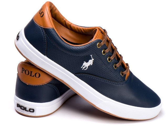 tenis polo couro