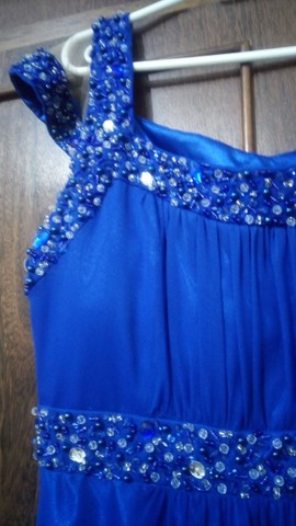 Vestido longo azul royal (usado somente uma vez) - Foto 3