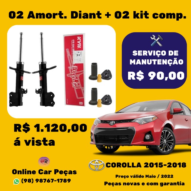 New Corolla - 02 Amort. Diant + 02 Kits completos 