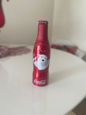 Garrafa Urso Braço Aberto Coca-cola Alumínio Natal 2016
