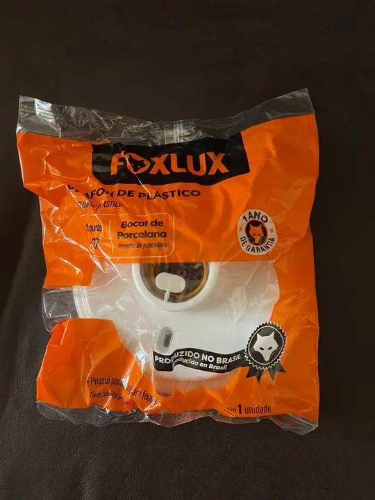 Foxlux Plafon De Plástico Bocal De Porcelana E-27 - Foto 3