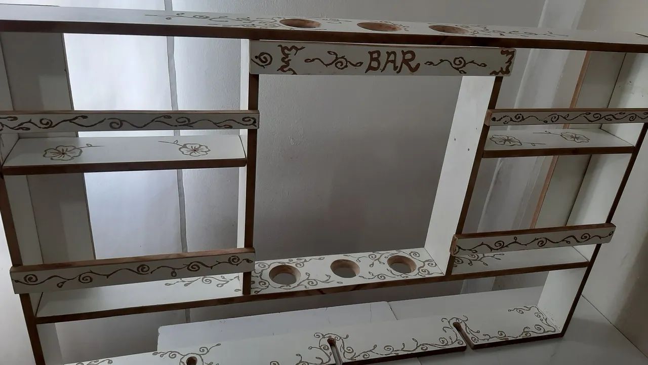 Barzinho de Parede Artesanal Branco Novo  - Foto 3