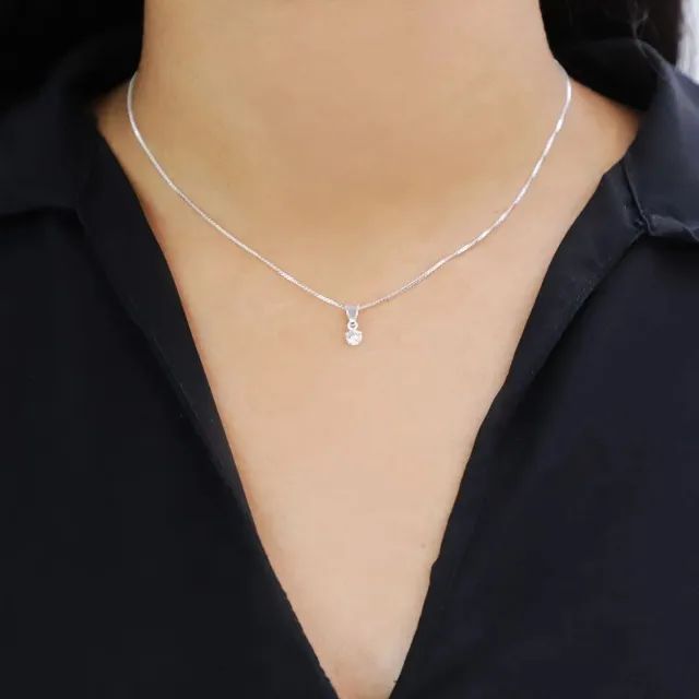 colar ponto de luz prata925