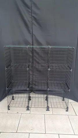 Balcão Aramado Com Tampo de Vidro - 0,90 x 1,00 x 0,30m - Foto 3