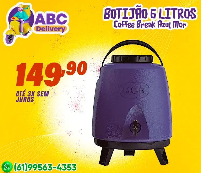 Botijão Coffee Break 6 Litros Azul Mor