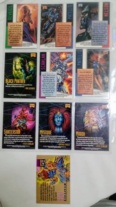 10 Cards Marvel Masterpiece - 1995 IMPORTADO - Foto 2