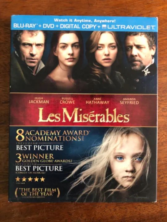 Blu-Ray Os Miseráveis. Importado. Sem legendas em Português