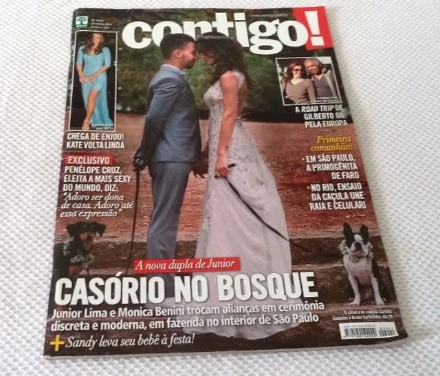 Revista Contigo 30 outubro 2014 Capa Junior Lima Monica Benini. Para Colecionadores