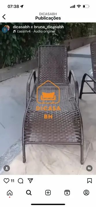 Espreguiçadeira com Regulagem de encosto 