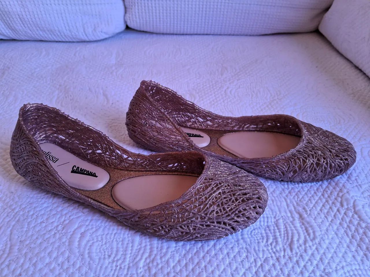 Sapatilha Melissa Campana Flow - Vidro Glitter Rosa - Tamanho 39/40<br> - Foto 3