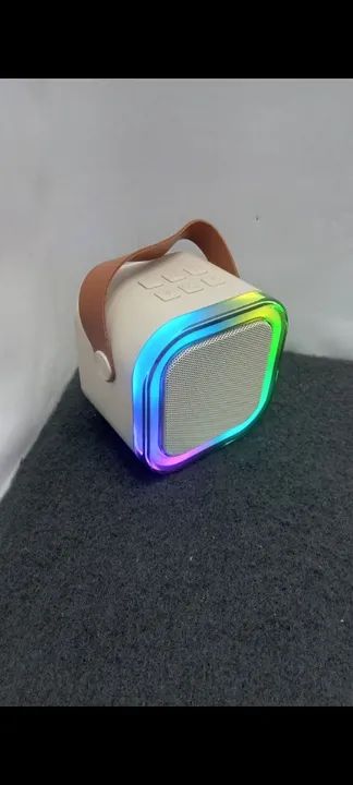CAIXINHA DE SOM BLUETOOTH K12 RGB LED 2 MICROFONES. * NOVA * - Foto 4