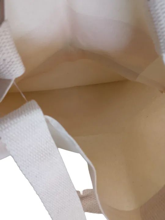 Bolsa Sacola Pano Bege + relógio redondo de mesa 11cm Arco Iris - Foto 2