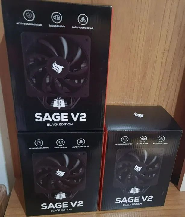 cooler processador pichau sage v2 black edition 120mm novo lacrado nota e garantia aceito 