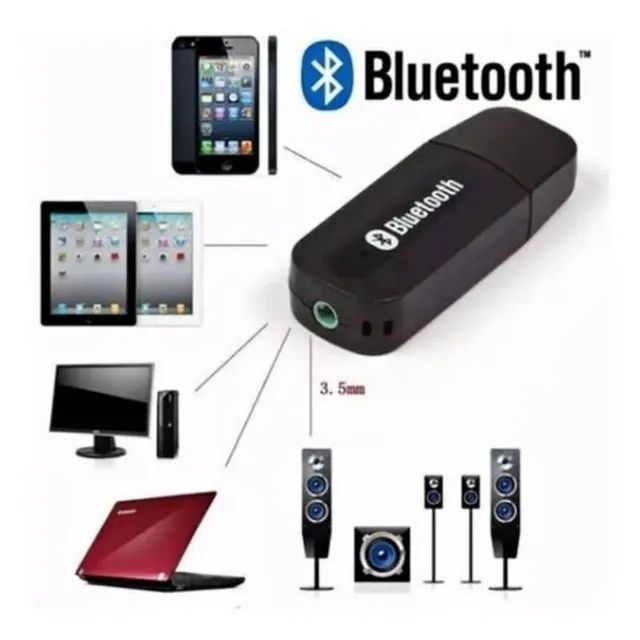 Receptor e Transmissor Bluetooth 5.0 P2 3,5mm 2 em 1 Áudio Sem Fio - Foto 4