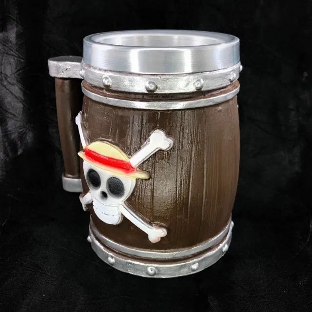 Caneca 3D do Barril Luff One Piece Personalizada feita de Resina - Foto 2