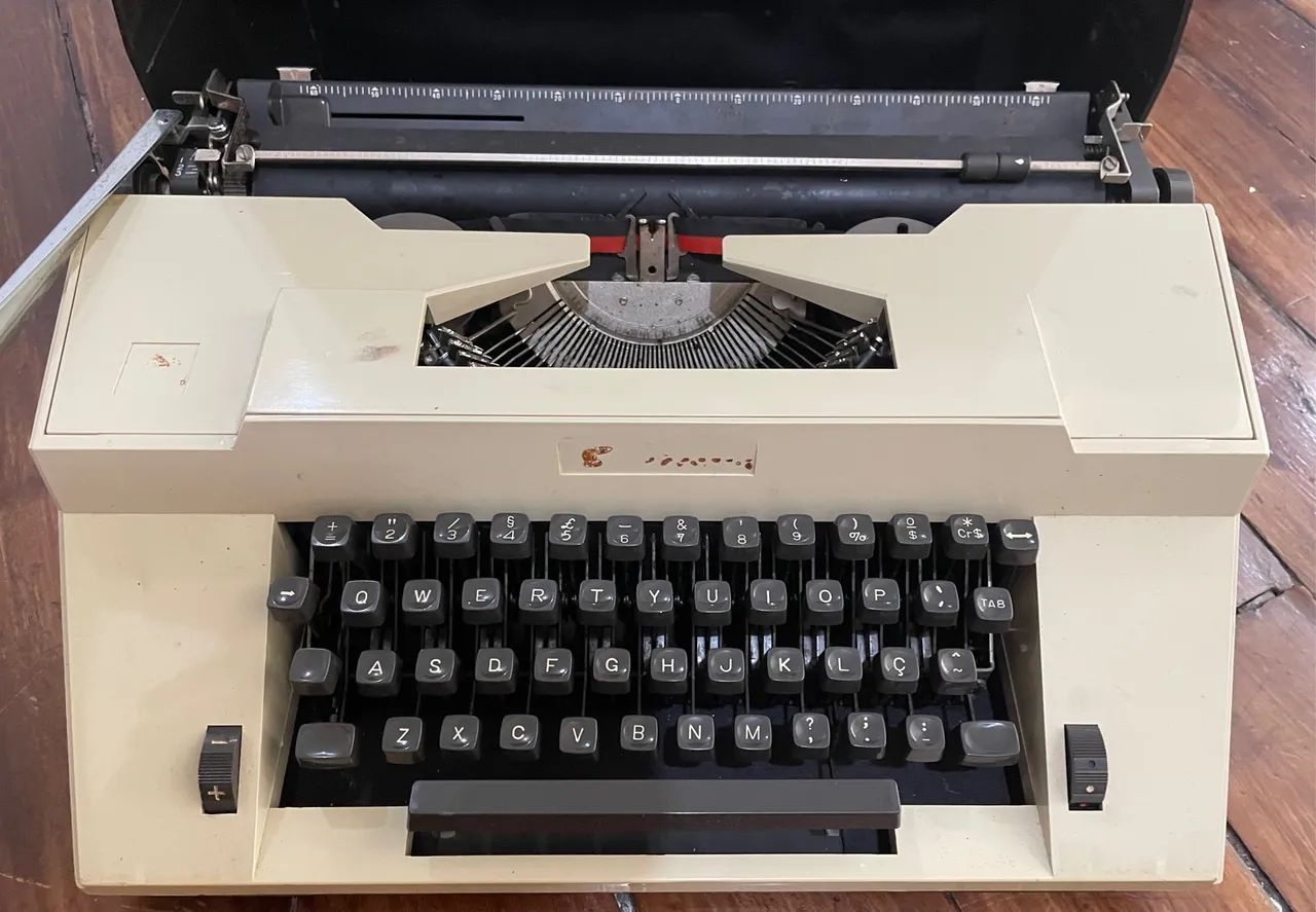 Máquina de escrever portátil retrô remington 55 L