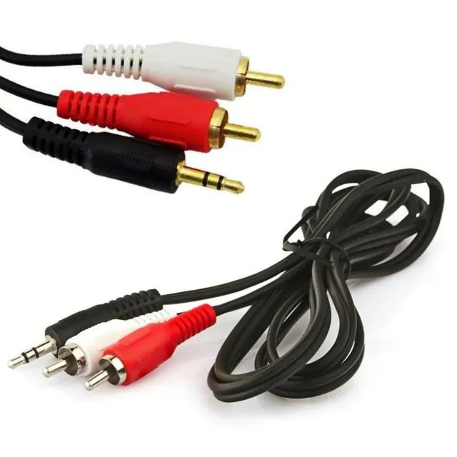 Cabo P2 X 2 Rca Estéreo áudio e vídeo  - Foto 3