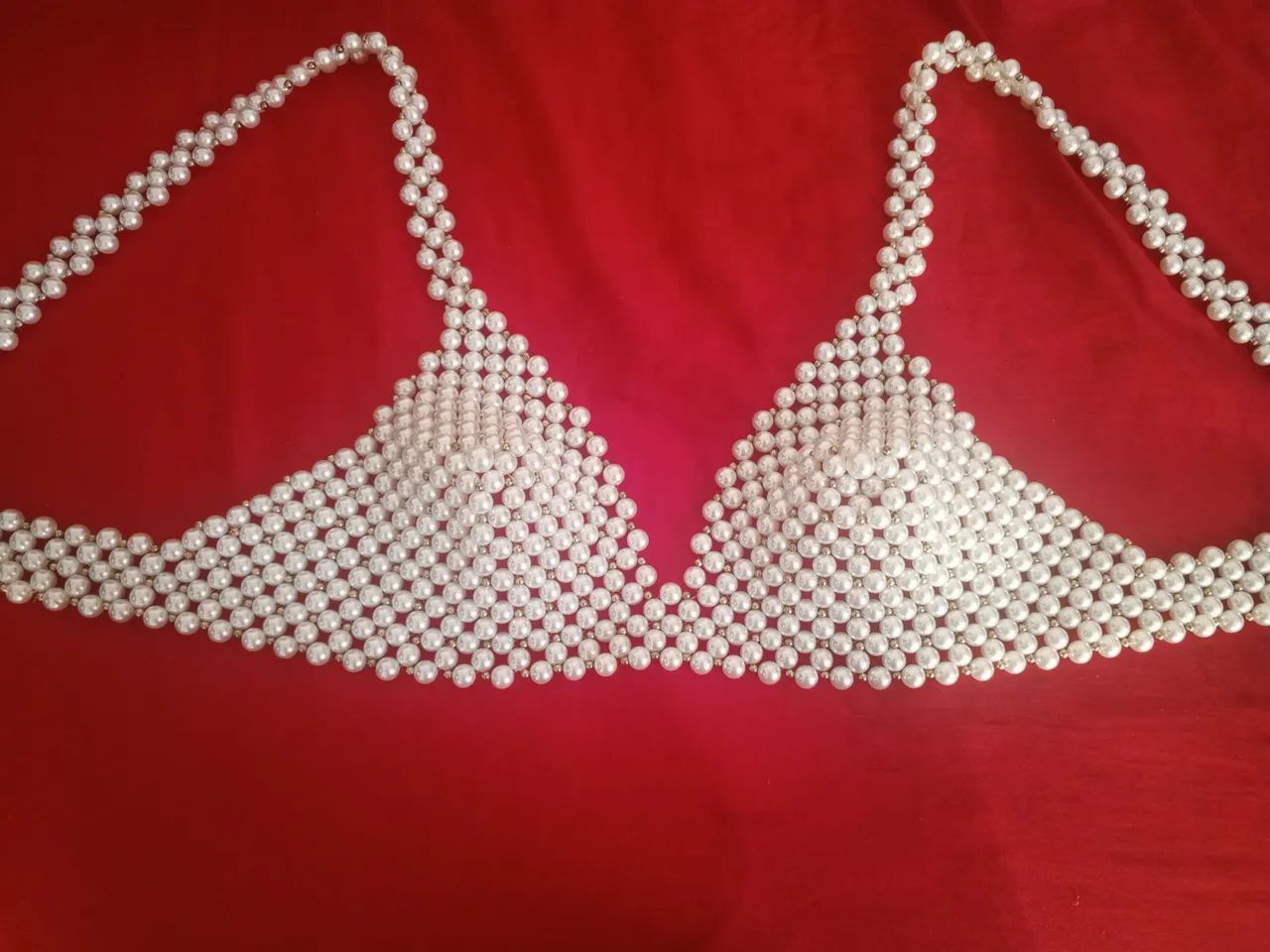 Top de pérolas artesanal - Foto 3