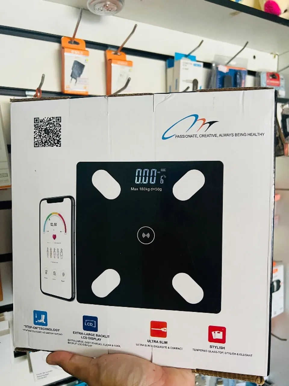 Balança Digital de Bioimpedância Premium com Bluetooth