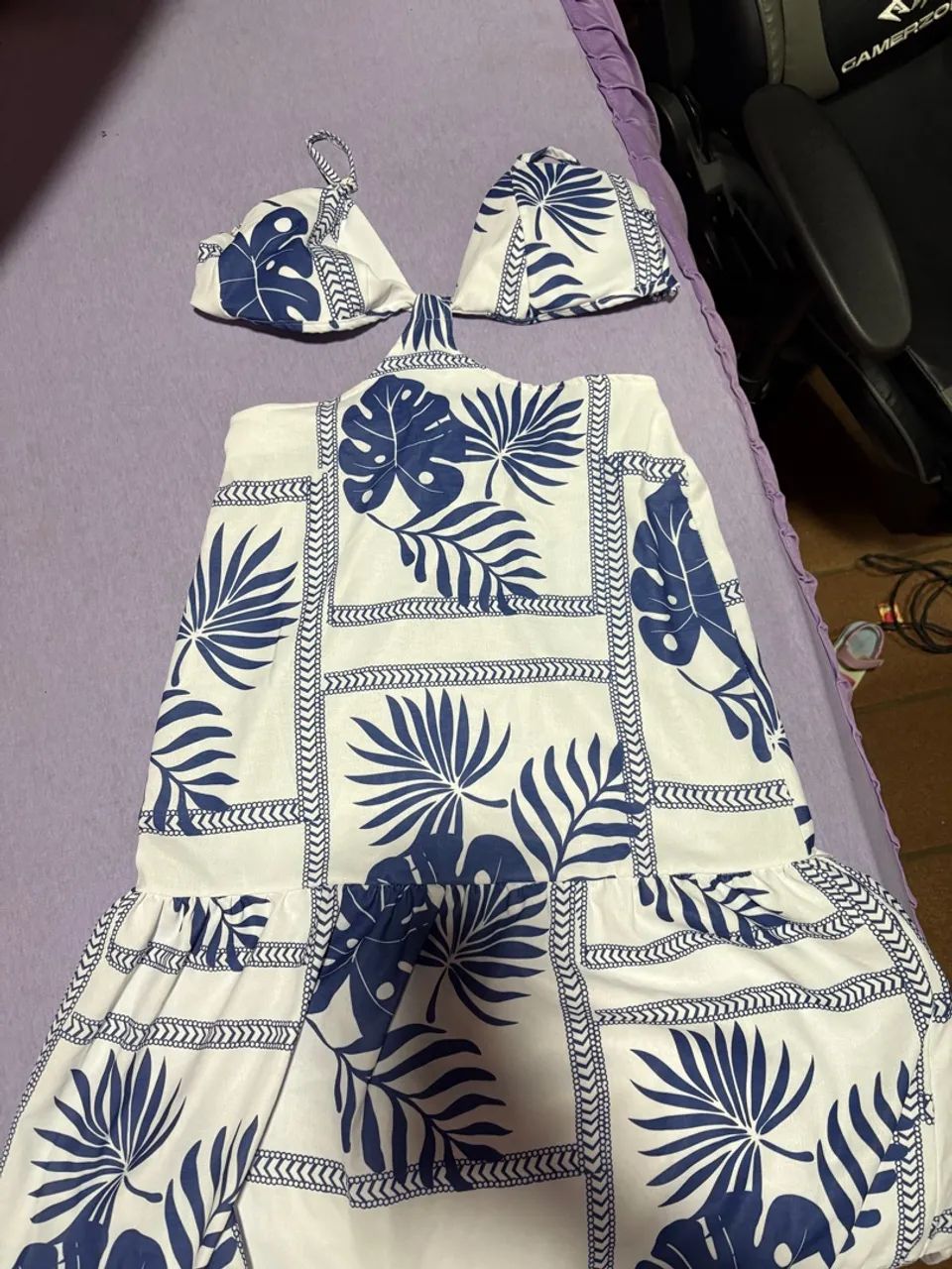 Vestido Longo Floral com Detalhe de Amarração - Foto 2