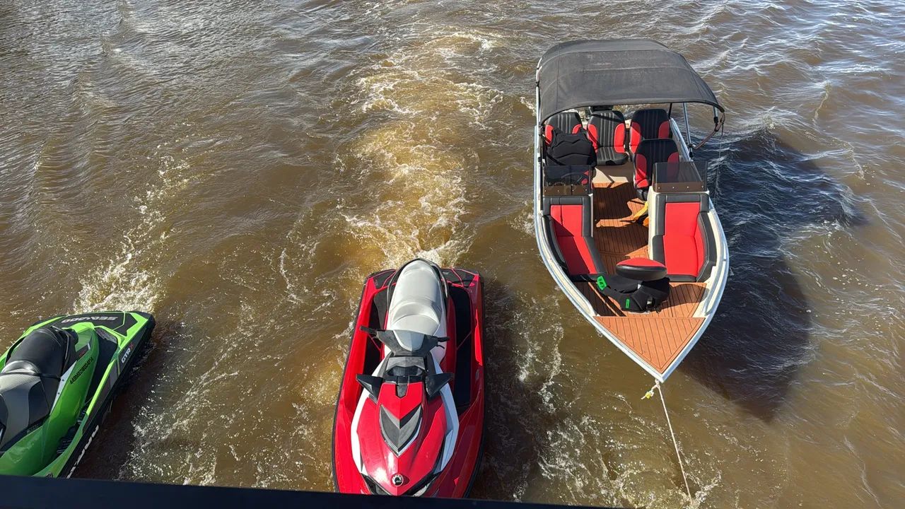 Lancha barco de alumínio casco 100% soldado com motor mercury 115hp ano 2024 - Foto 7