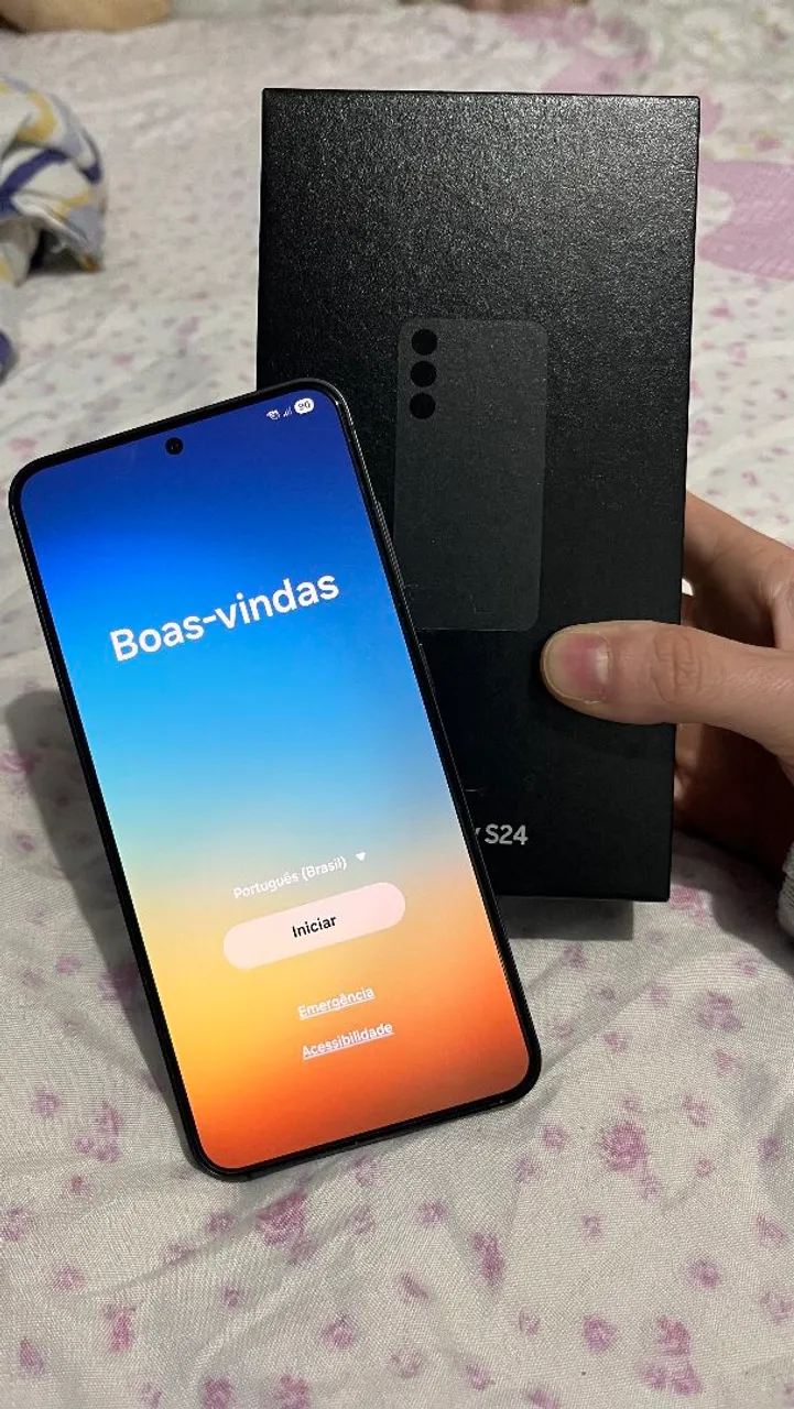 Galaxy S24 Preto em Estado de Novo Completo Caixa, Carregador, Nota fiscal 
