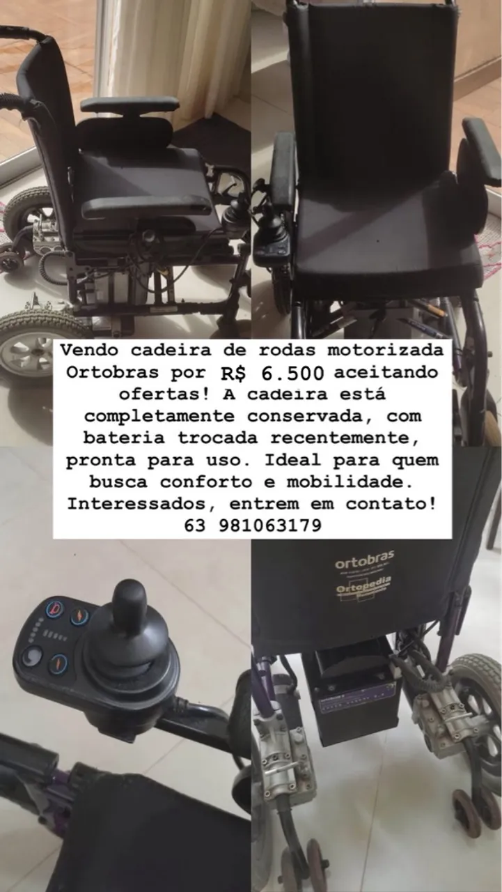 Cadeira de rodas motorizada Ortobras