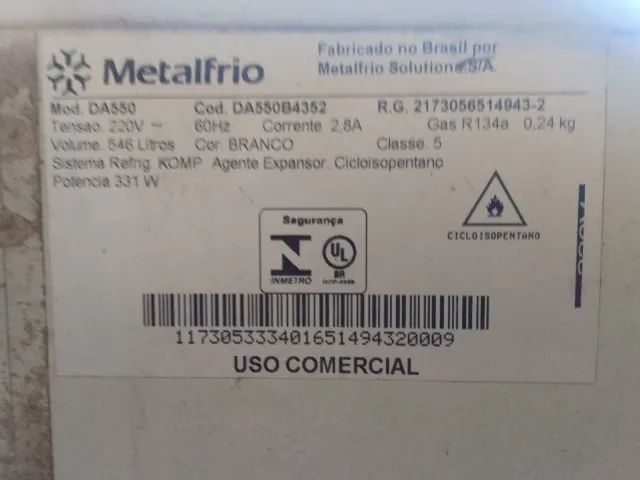 Freezer Metalfrio - Geladeiras e Freezers - Aparecida, Alvorada