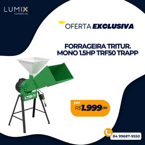 FORRAGEIRA TRITUR. MONO 1.5HP TRF50 TRAPP