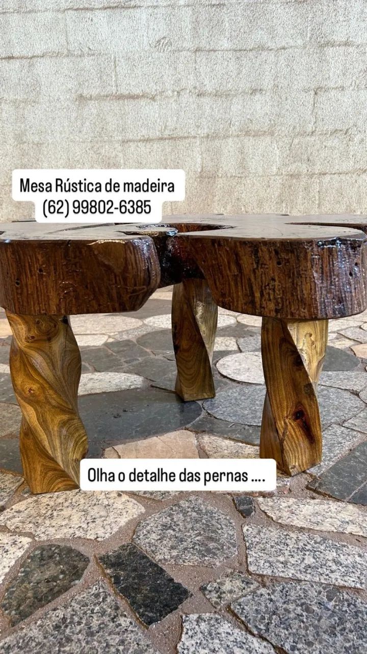 Mesa rústica de madeira  - Foto 2