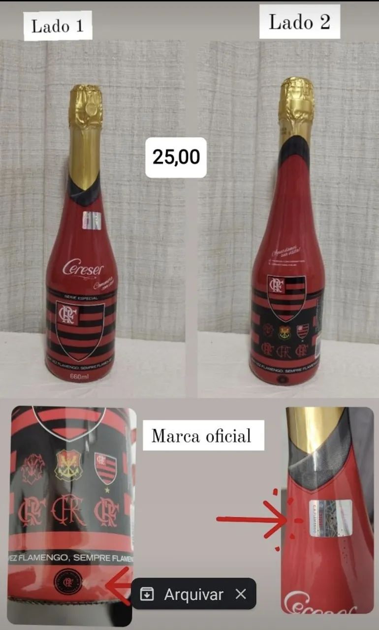   MARCA OFICIAL  FLAMENGO URSO E ESPUMANTE  - Foto 5