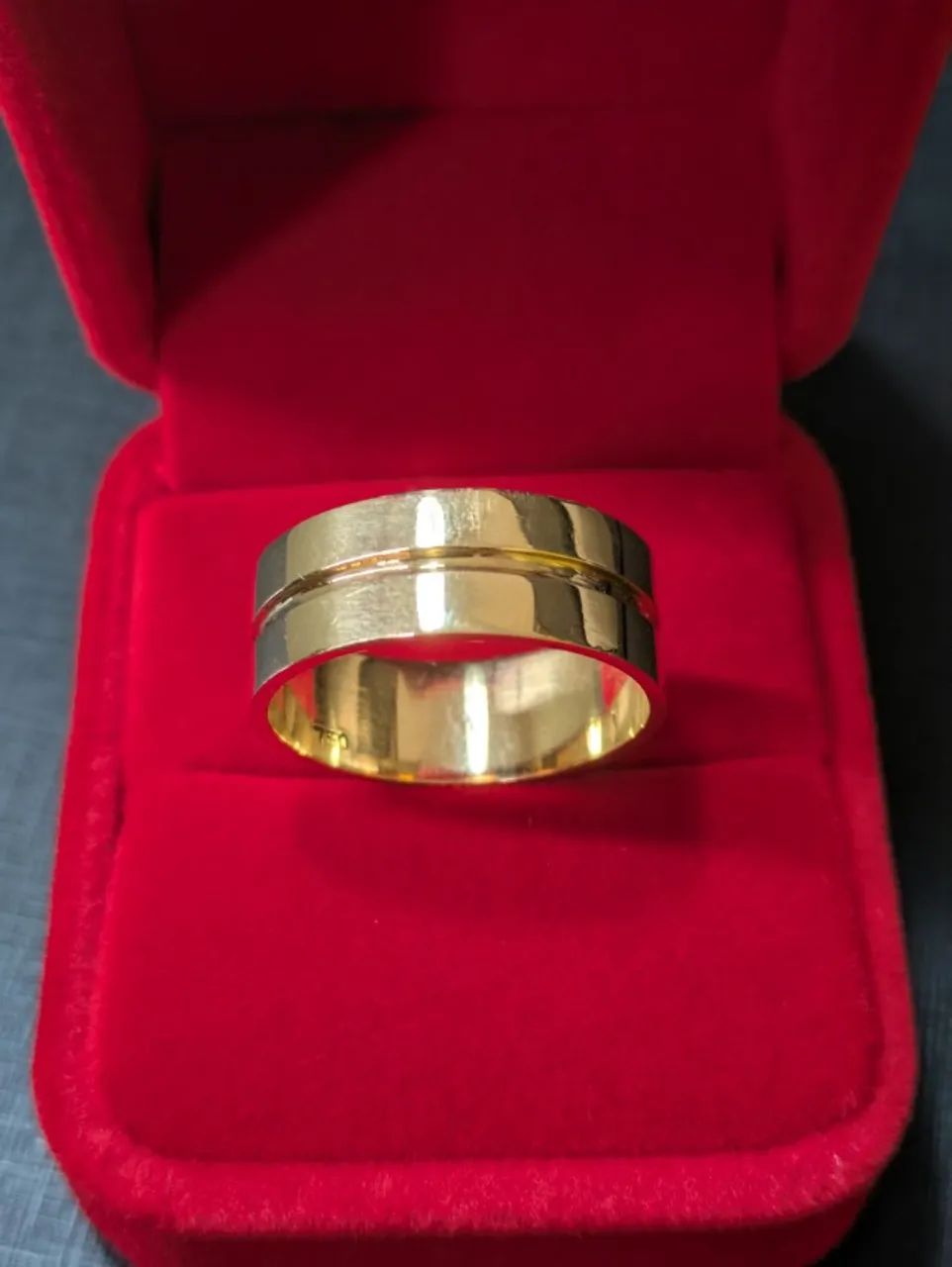 Aliança de ouro 18k modelo escrava (11g)