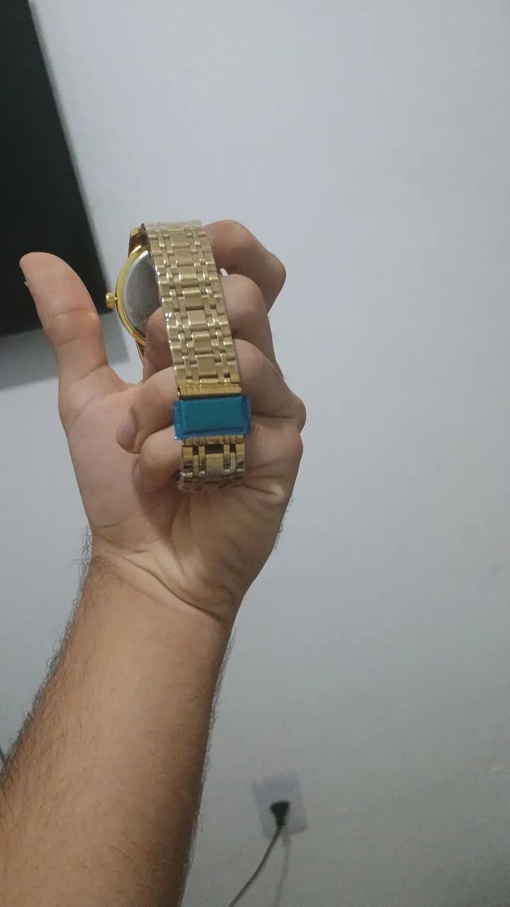 Relógio Masculino Dourado oriental - Foto 3