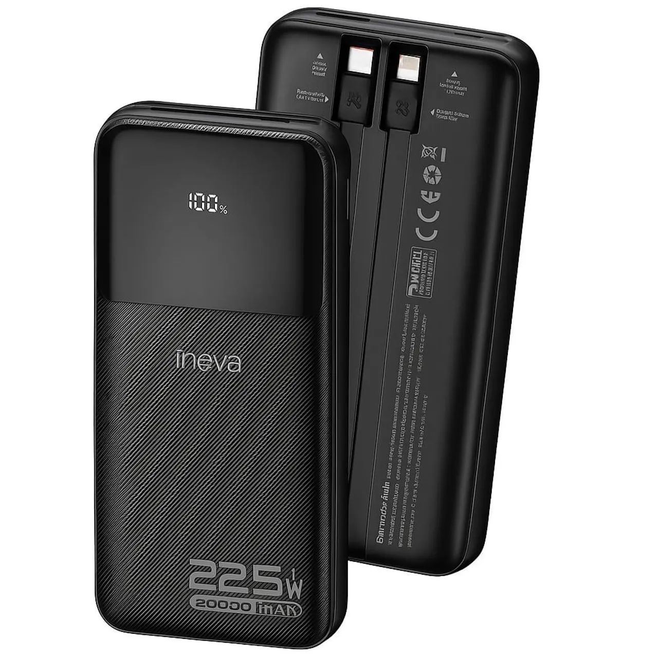 Power Bank 20.000mah super rápido 22.5w turbo com Cabo Tipo C e Lightning Produto Novo