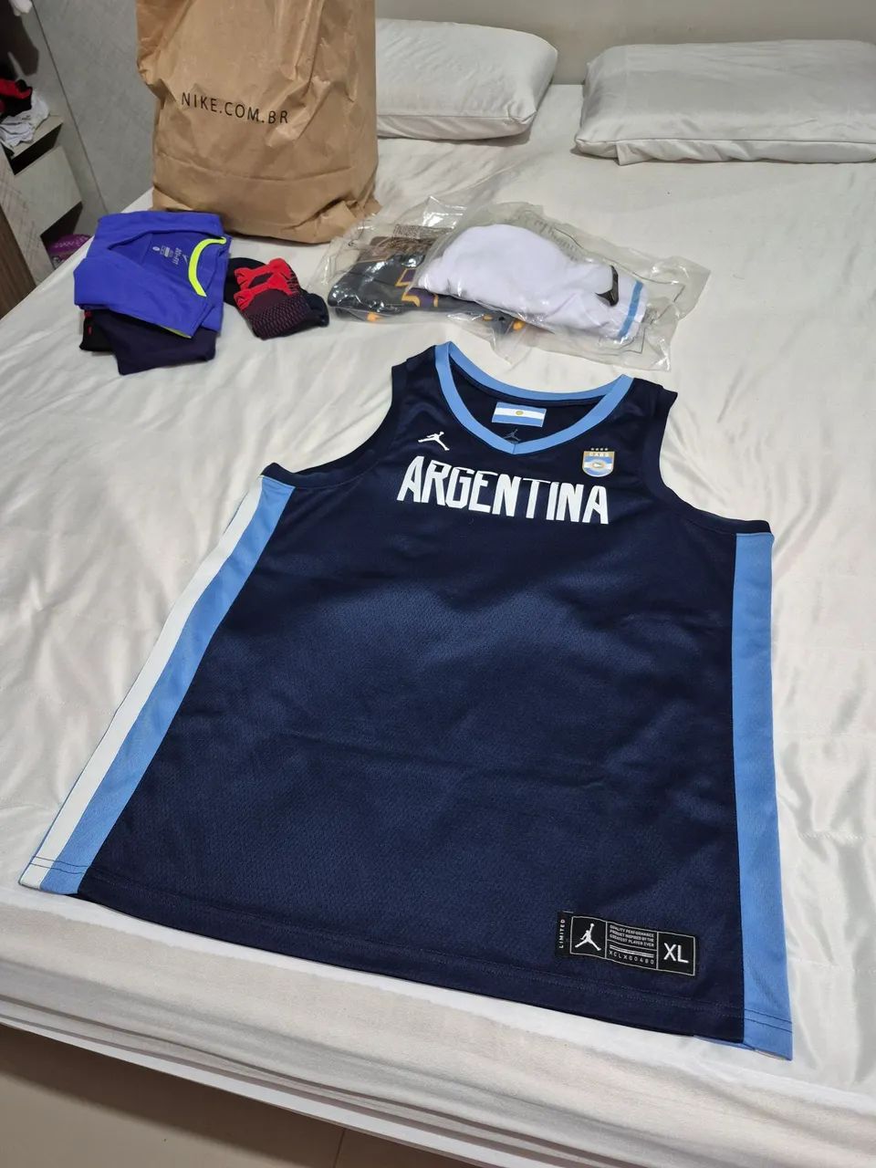 Camisa Argentina Basquete Jordan XL
