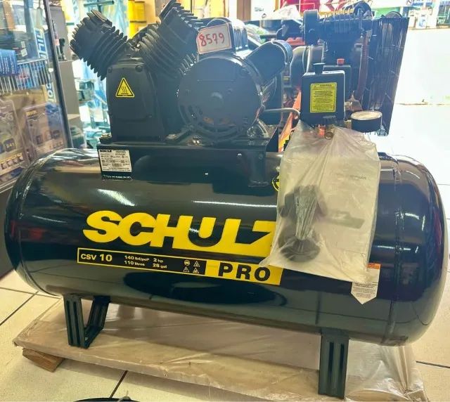 Compressor 110L Schulz 140 Libras Motor 2cv Mono 10pes - Schulz Novo - Foto 2