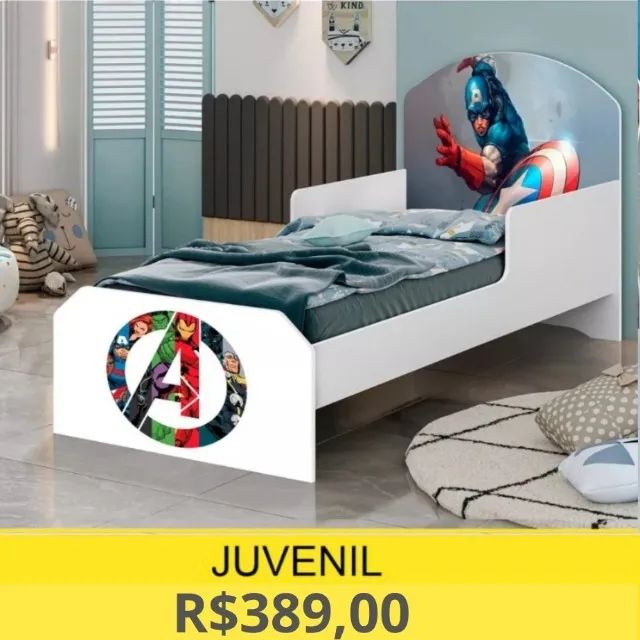 CAMA ADESIVADA JUVENIL A PRONTA-ENTREGA  - Foto 5