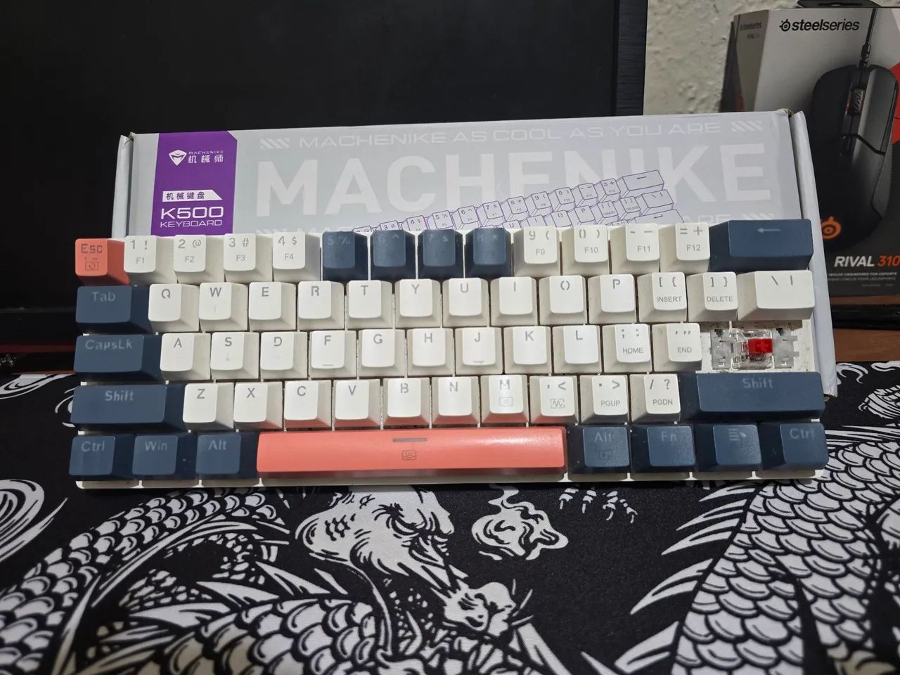 Teclado Machenike k500 b61 com melhorias64197819145857124