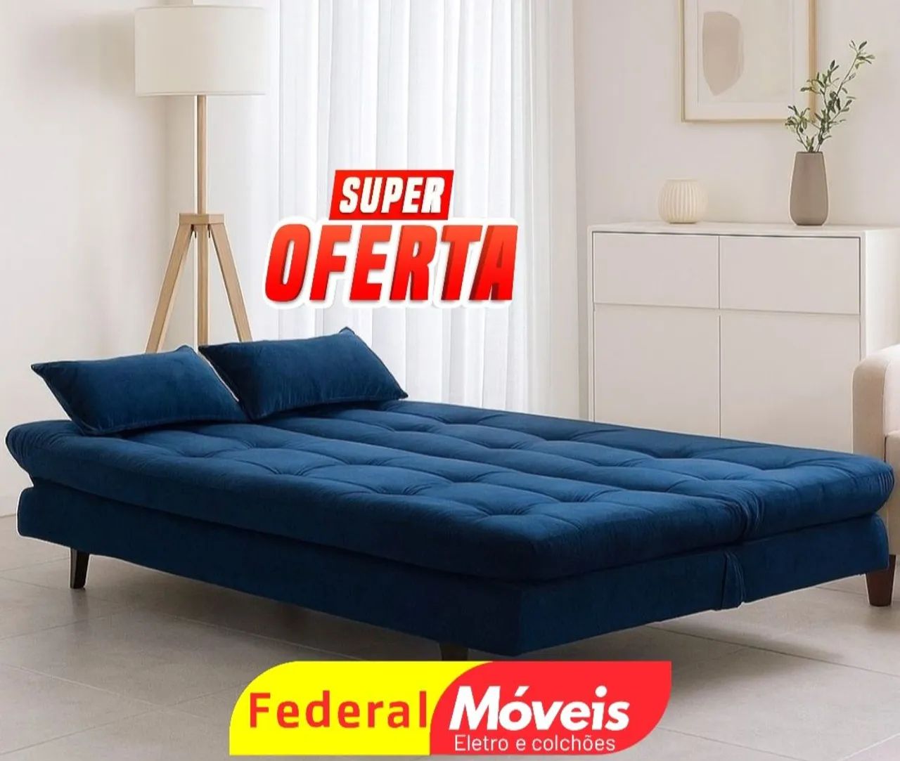 Sofá Cama 1,80m Novo - Praticidade e Estilo para sua Casa! - Foto 2