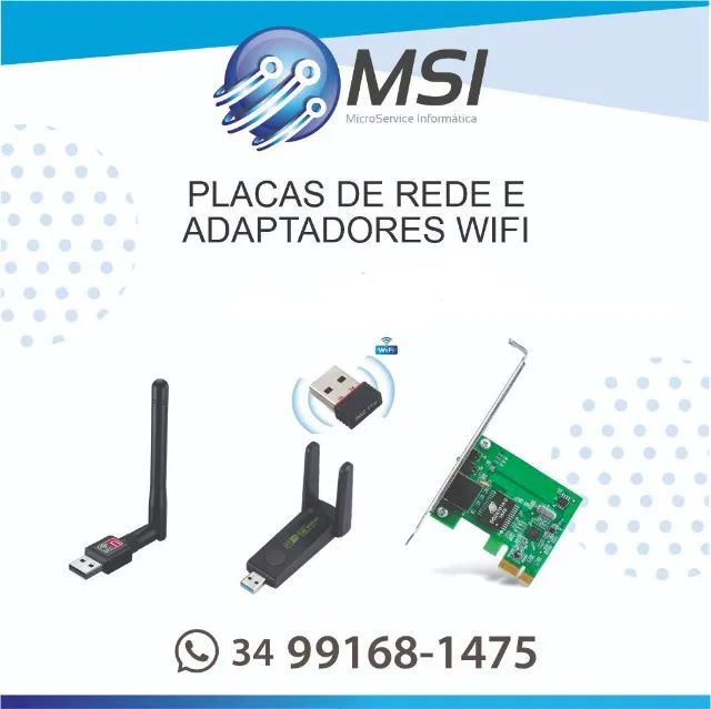 placas de rede sem fio e pci