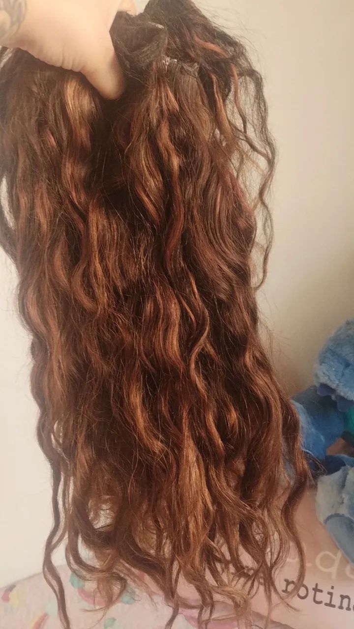 Extensão de Cabelo Cacheado Castanho - Foto 2