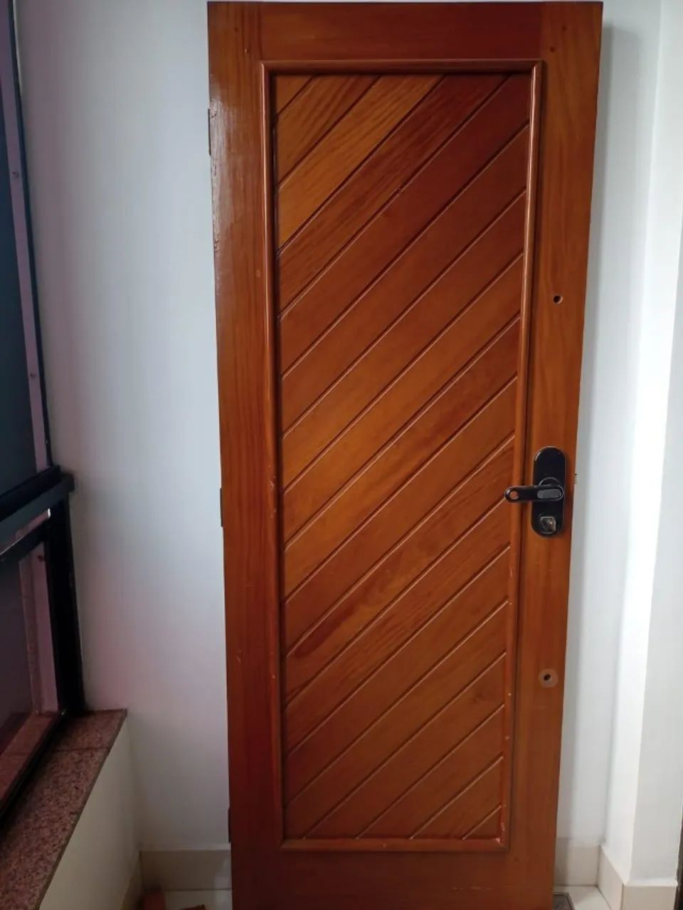 Porta de entrada Madeira Maciça Peroba 2,10 X 0,80