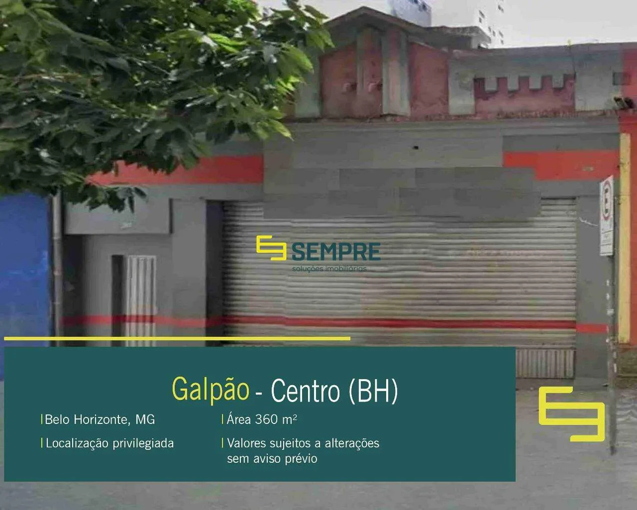 Galpão para alugar no Centro de BH