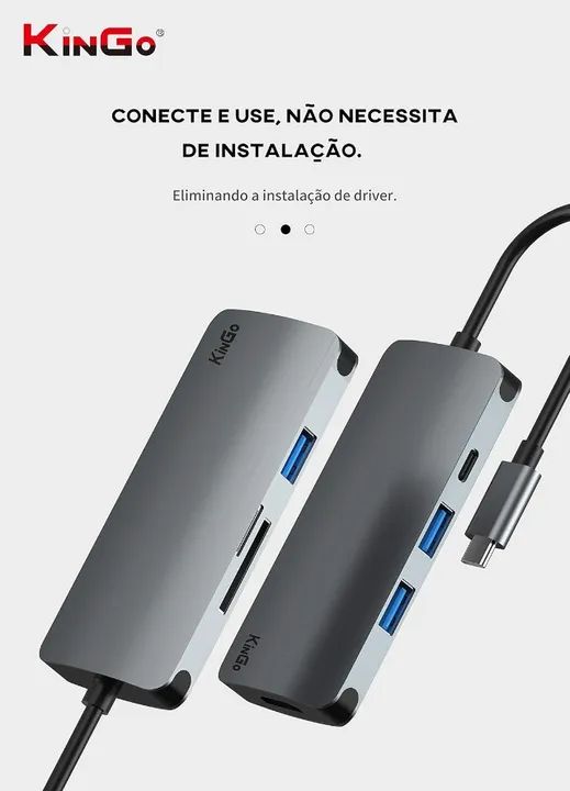 Adaptador Hub Macbook Pro/Air Usb Tipo C / USB 3.0 Hdmi 4k Kingo T1015 - Foto 4