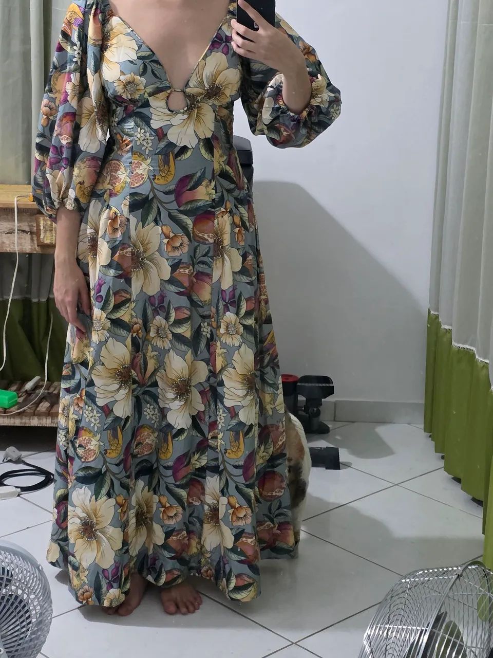 Desapego Farm Vestido Longo - Foto 2